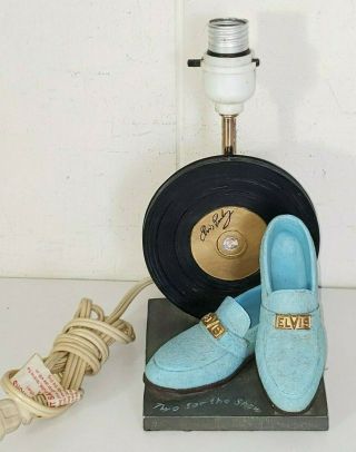 Vintage Elvis Presley Blue Suede Shoes Table Lamp 7