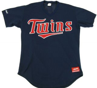 Vintage Minnesota Twins Rawlings Sewn Stitched Baseball Jersey Men 