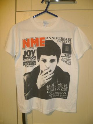 Joy Division - Vintage " Ian Curtis Nme Cover 2009 " White T - Shirt (s)