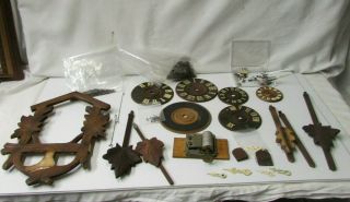 Vintage & Cuckoo Clock Parts Black Forest Germany