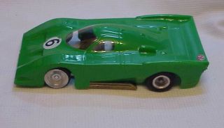 Vintage Green Riggen Pro - Am Wide Track Racing Race Car,  6 Slot Car
