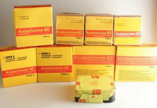 9x KODAK Kodachrome 40 / 25 8mm Color Movie Film Expired rare cine 2