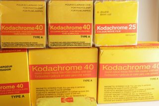 9x KODAK Kodachrome 40 / 25 8mm Color Movie Film Expired rare cine 4