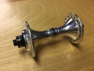 Campagnolo Front Hub Cda Or Chorus Late 80s Vintage - 32 Hole Polished Silver