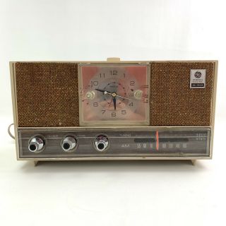 Vintage Ge Dual Speaker Model C1483c Clock Radio With Alarm