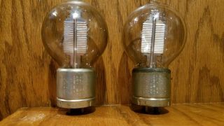 2,  1920s Western Electric 216 - A Military Tennis Ball Vacuum Tubes,  Good Filament