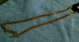 Vintage Monet Embossed Rope Gold Tone Chain Necklace 21 " M - 2