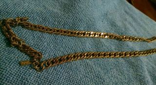 Vintage Monet Embossed Rope Gold Tone Chain Necklace 21 