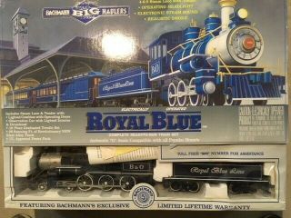 Vtg.  Bachman " Big Hauler - Royal Blue " 4 - 6 - 0 Steam - Authentic " G " Scale