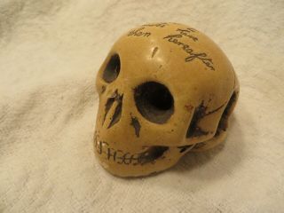 Vintage Skull Shaped Smoking Eyes Ashtray Smoker Made In England