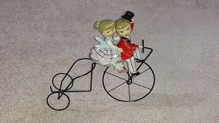 Vintage Lefton Bicycle Built For Two Lady & Gentleman
