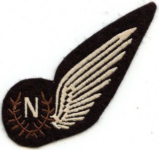 Vintage British Royal Air Force Felt Patch Raf N Navigator Uniform Breast Wing