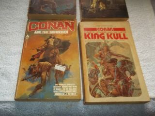 4 Fantasy Fiction,  Paperbacks,  Vintage ACE & others.  Robert Howard,  Conan,  Kull 3