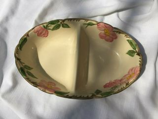 Vintage Franciscan Desert Rose Divided Serving Bowl - Made In Ca