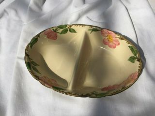 Vintage Franciscan Desert Rose Divided Serving Bowl - Made in CA 3