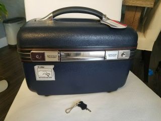 Vintage American Tourister Train Or Cosmetics Case With Mirror & Key