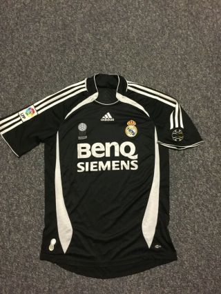 Vintage Adidas Black Real Madrid Football Shirt Adults Medium