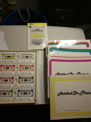 Vintage Hooked On Phonics 1992 Cassette Tapes Books Case Learn To Read Set