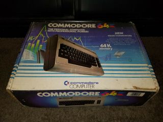 Commodore 64 Console With Box.  Good Color Unit.