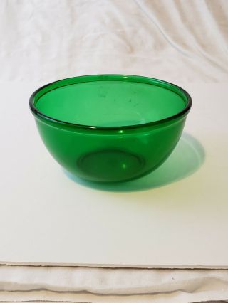 Vintage Green Depression Glass Serving Bowl Approx 3.  5 " Tall 7 " Across Euc