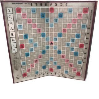 Vintage Scrabble Board 1948 By Selchow & Righter Replacement Game Board Only
