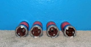 4 NOS Mallory FP - 238 Electrolytic Can Capacitors 40/40uf@450V 5