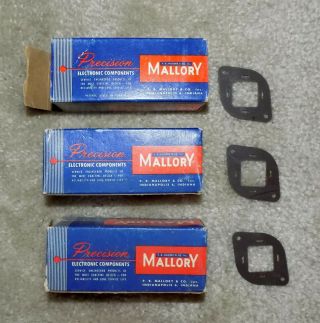 4 NOS Mallory FP - 238 Electrolytic Can Capacitors 40/40uf@450V 6