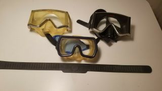 3 Vintage Dacor Dive Masks
