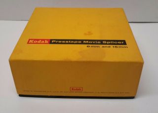 Vtg Kodak Presstape Movie Film Splicer No.  64 8mm & 16mm W Box & Instructions