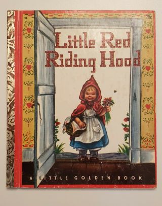 1948 Little Red Riding Hood,  B Edition,  Vintage Little Golden Book 42,  Wine