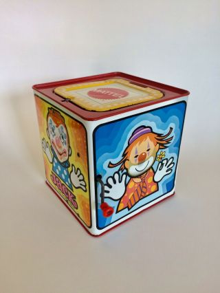 MATTEL Vintage 1971 JACK IN THE BOX Musical POP UP Clown WIND UP TOY 3