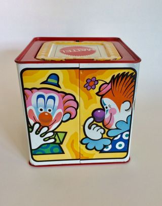 MATTEL Vintage 1971 JACK IN THE BOX Musical POP UP Clown WIND UP TOY 4