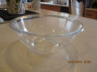 Vintage Pyrex Corning Ny 1.  5 L Liter Clear Glass Nesting Mixing Bowl 323