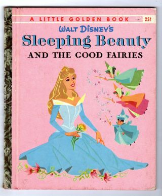 Sleeping Beauty And The Good Fairies Vintage Childrens Little Golden Book D71