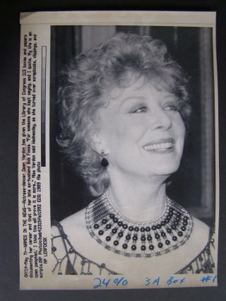 Vintage Wire Press Photo 1992 Actress Dancer Gwen Verdon