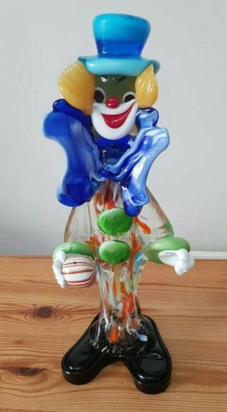 Vintage Italian Murano Glass Clown