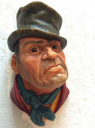 Vintage Bossons Chalkware Head Made In England Bill Sikes 1964