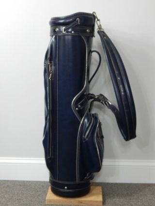 Vintage Hot Z Blue Vinyl Golf Club Cart Bag