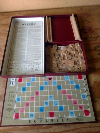 Vintage 1976 Selchow And Righter Scrabble Crossword Game Complete