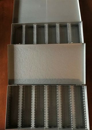 2 Vintage Metal Storage Trays Boxes for 2 