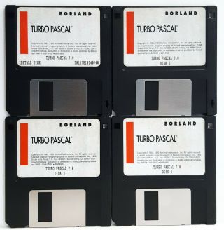 Borland Turbo Pascal 7.  0 Turbo Vision Books And Floppy Disks 6