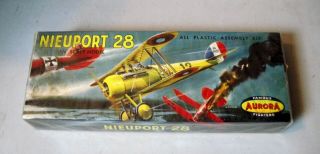 Vintage Aurora Nieuport 28 Famous Fighters Model Kit