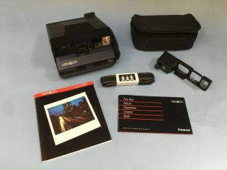 Minolta Instant Pro Polaroid Spectra Camera W/close Up Lens,  &