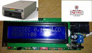 Commodore 64 /128 1541 Disk Drive Emulation Sd2iec Lcd Sd Card Reader V.  2017