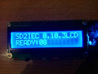 Commodore 64 /128 1541 Disk Drive Emulation SD2IEC LCD SD Card Reader v.  2017 3
