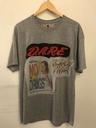 Wwf Roddy Rowdy Piper Vintage D.  A.  R.  E Just Say No To Drugs Psa Tee Size: Xl