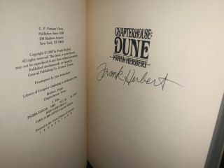Chapterhouse: Dune by Frank Herbert - Signed limited 1st edition w/ slipcase 10