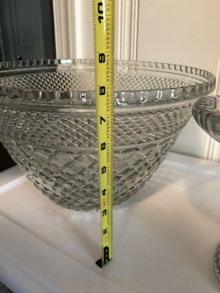 Vintage Anchor Hocking Crystal Wexford Punch Bowl