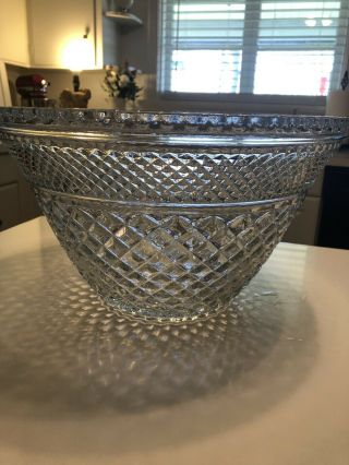 VINTAGE ANCHOR HOCKING CRYSTAL WEXFORD PUNCH Bowl 2