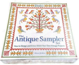 The Antique Sampler Set Design Cross - Stitch Vintage Projects 2005 Kit A Jenkins